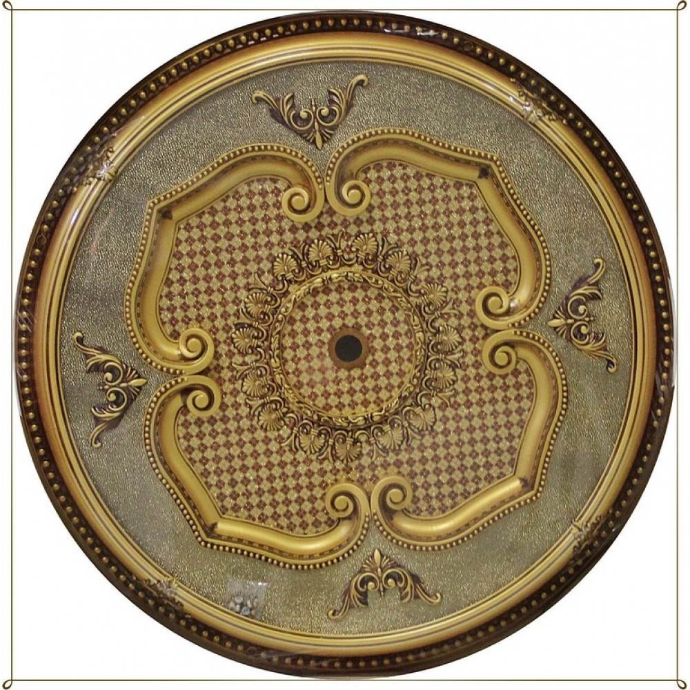 100 cm Yuvarlak Osmanli Saray Tavan Sf-506 Avize Gobegi Patina-Eskitme Altin Varakli 3D